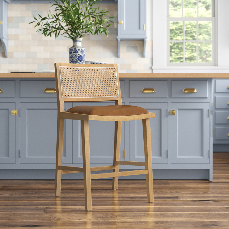 Miraz Counter Stool, Counter Stool (27” Seat Height), Butterscotch Faux Leather