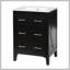 Ensemble de meuble-lavabo sur pied 24 po avec lavabo en céramique, ensemble de meuble-lavabo simple autoportant avec 3 tiroirs et cadre en bois massif-1273901155