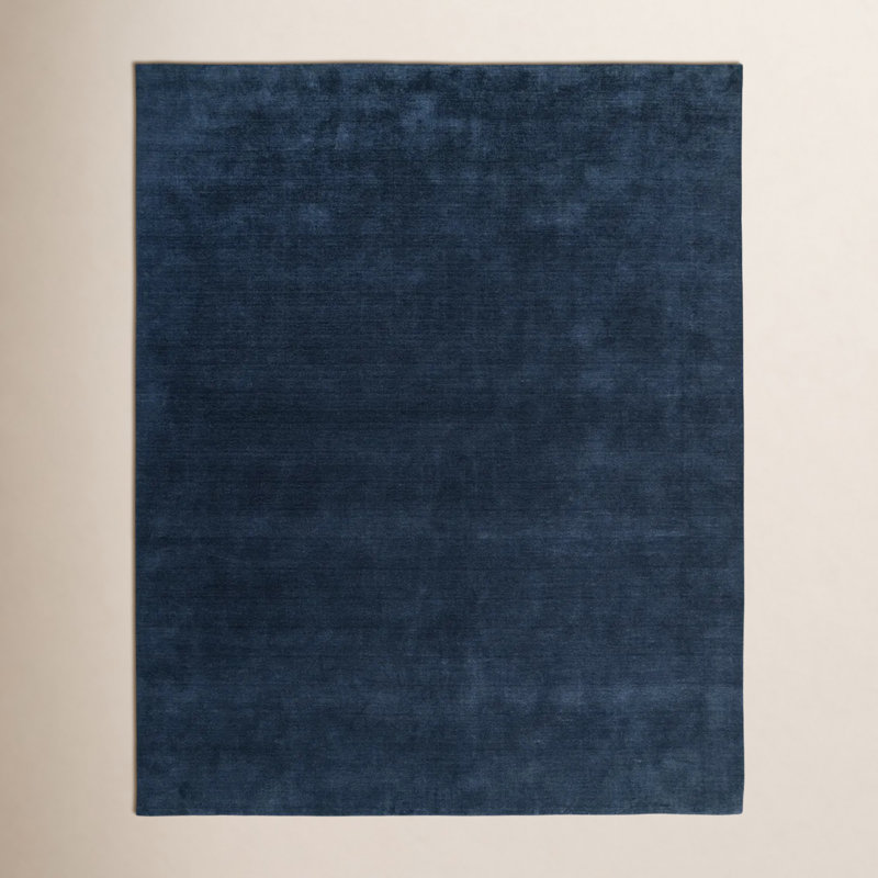 Solo Area Rug in Navy, Rectangle 5' x 8'
