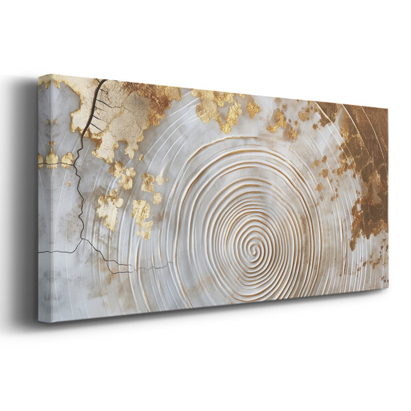 Série abstraite-CC XXV- Toile tendue avec châssis - Prêt à accrocher, 16" H x 40" W