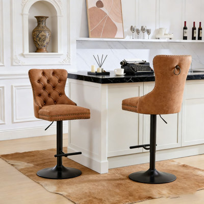 PU Swivel Barstools Adjusatble Seat Height