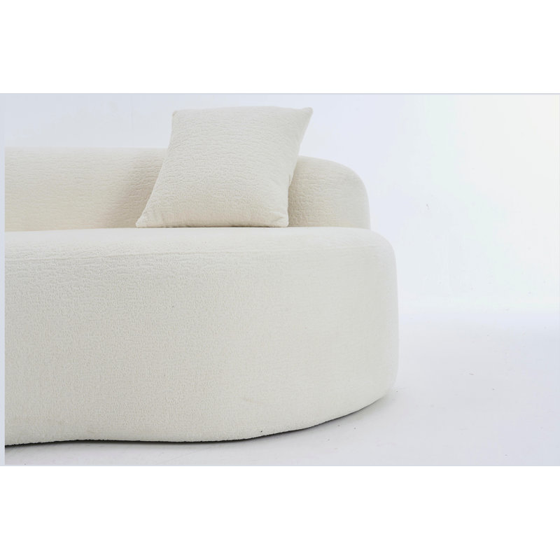 Canapé modulaire S-Curved Chenille, Blanc