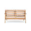 Ensemble de conversation d'extérieur 2 pièces en bois d'acacia et corde