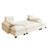 Maelina 104.7" Sectional Modular Sleeper Sofa Bed-1559687484