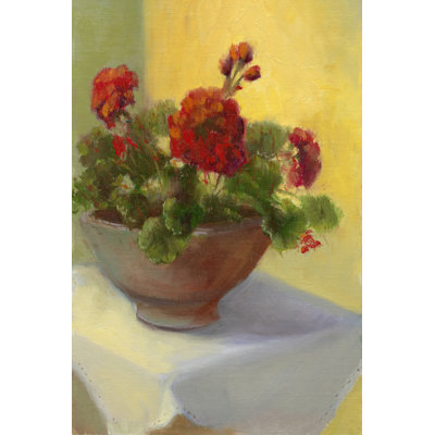 Tuscan Geraniums 1 Piece Wrapped Canvas Wall Art