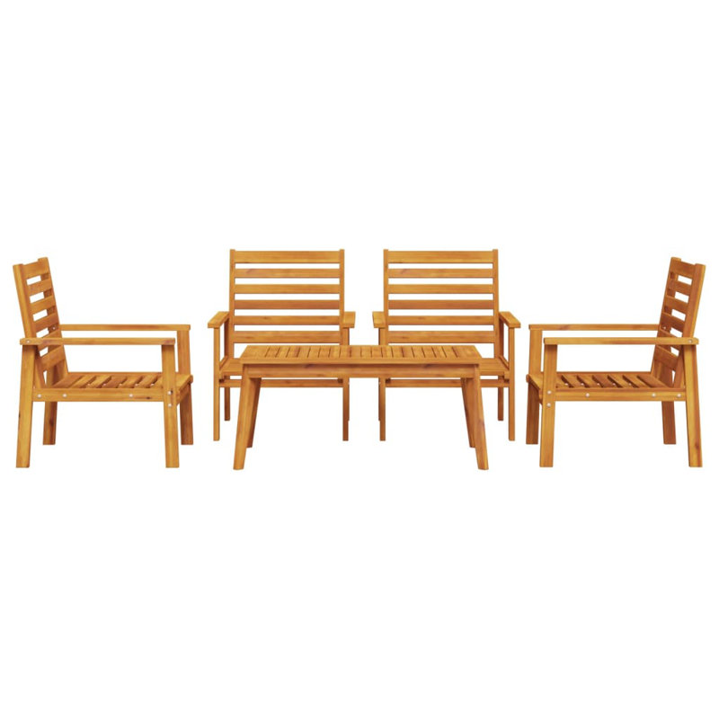 Brambly Cottage 5 Piece Garden Lounge Set Solid Wood Acacia