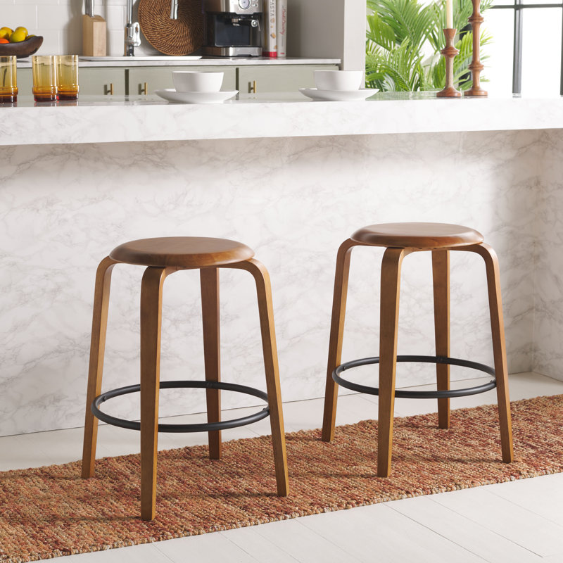 Tabouret de comptoir 25,6 po Eves, Noyer