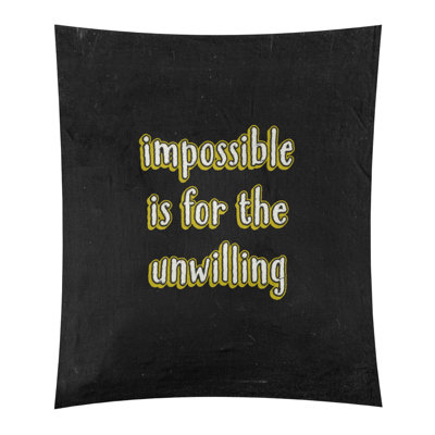 Tapisserie tableau noir quote not impossible quot