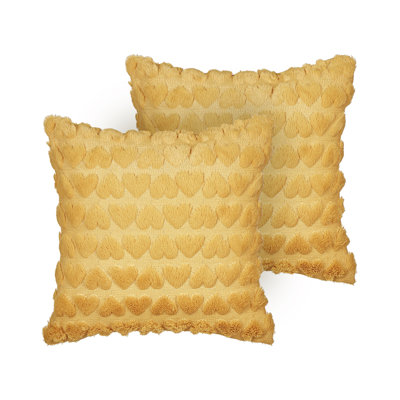 Aceta Geometric Yellow Square Cushion