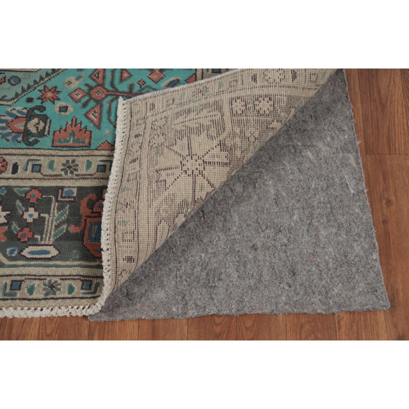 Tapis bleu rétro 6x9