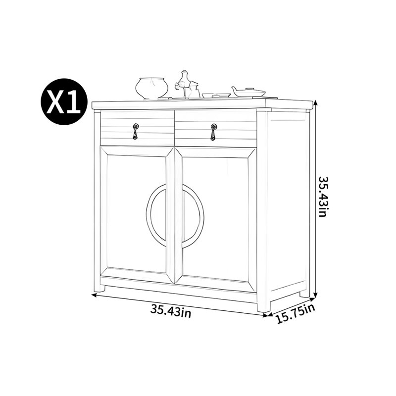 Armoire à chaussures de style chinois rétro