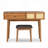 43.3" Classic Wood Makeup Vanity Set With Flip-Top Mirror And Stool, Dressing Table With Three Drawers And Storage Space