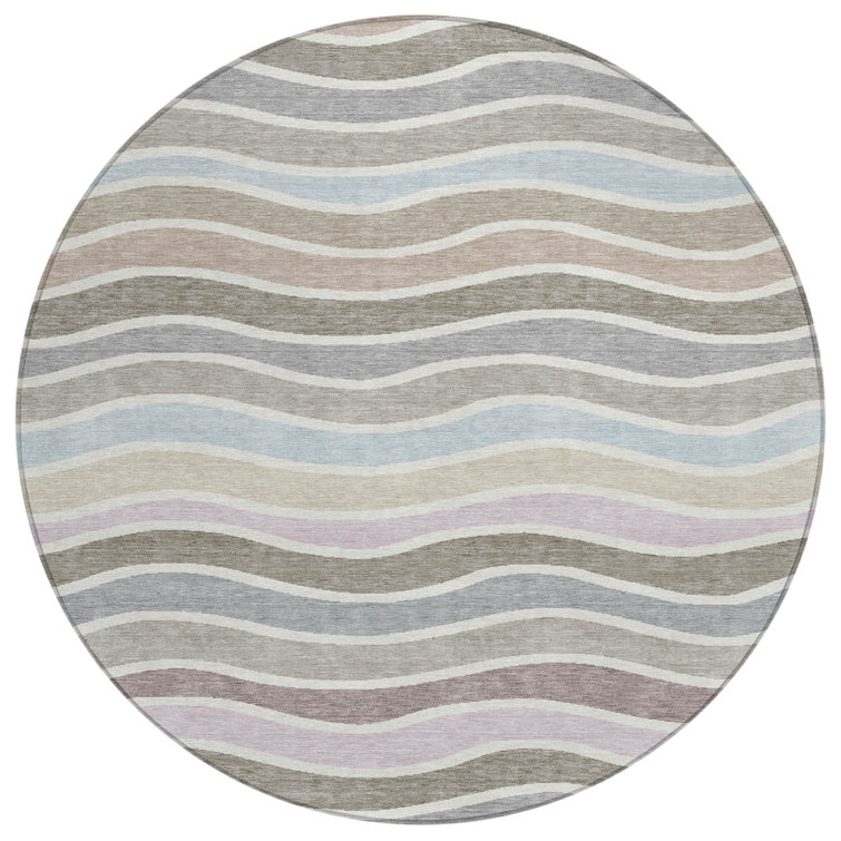 Machine Washable Indoor/Outdoor Micelotta ACN2333 Stripes Rug