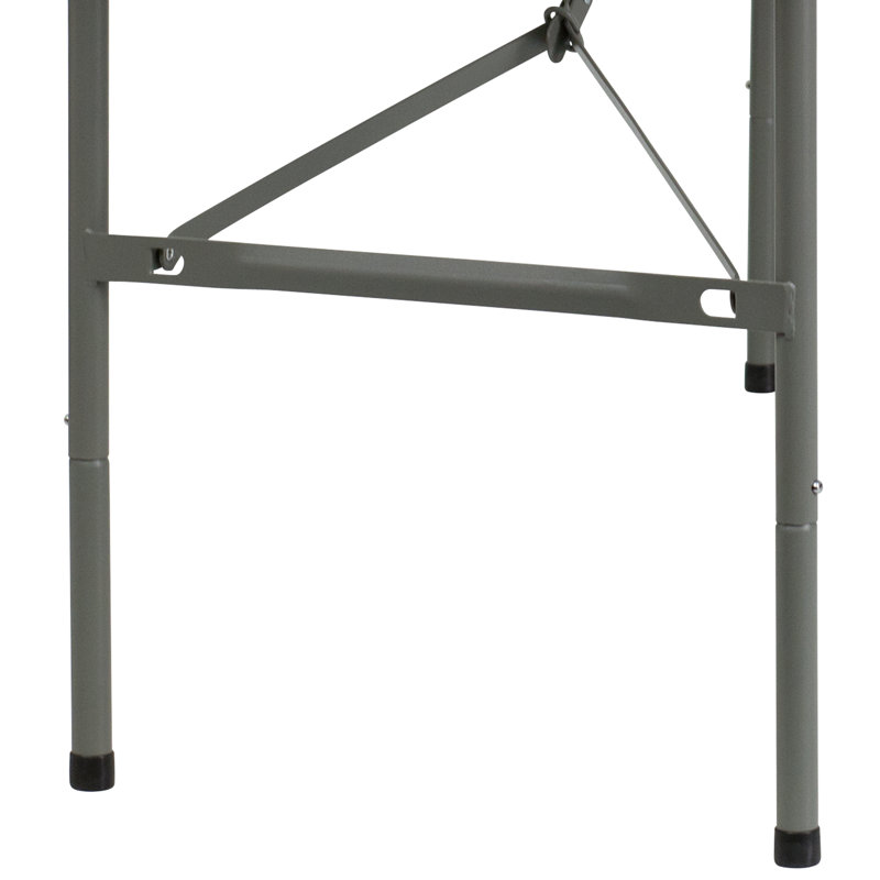 Gray Metal Rectangular Folding Table for Indoor/Outdoor Use