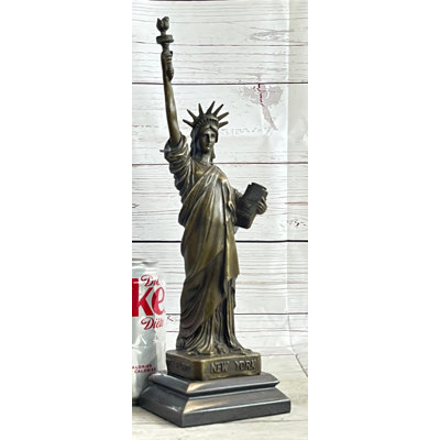 Sculpture originale de Fisher, statue de la Liberté à New York, souvenirs de bronze