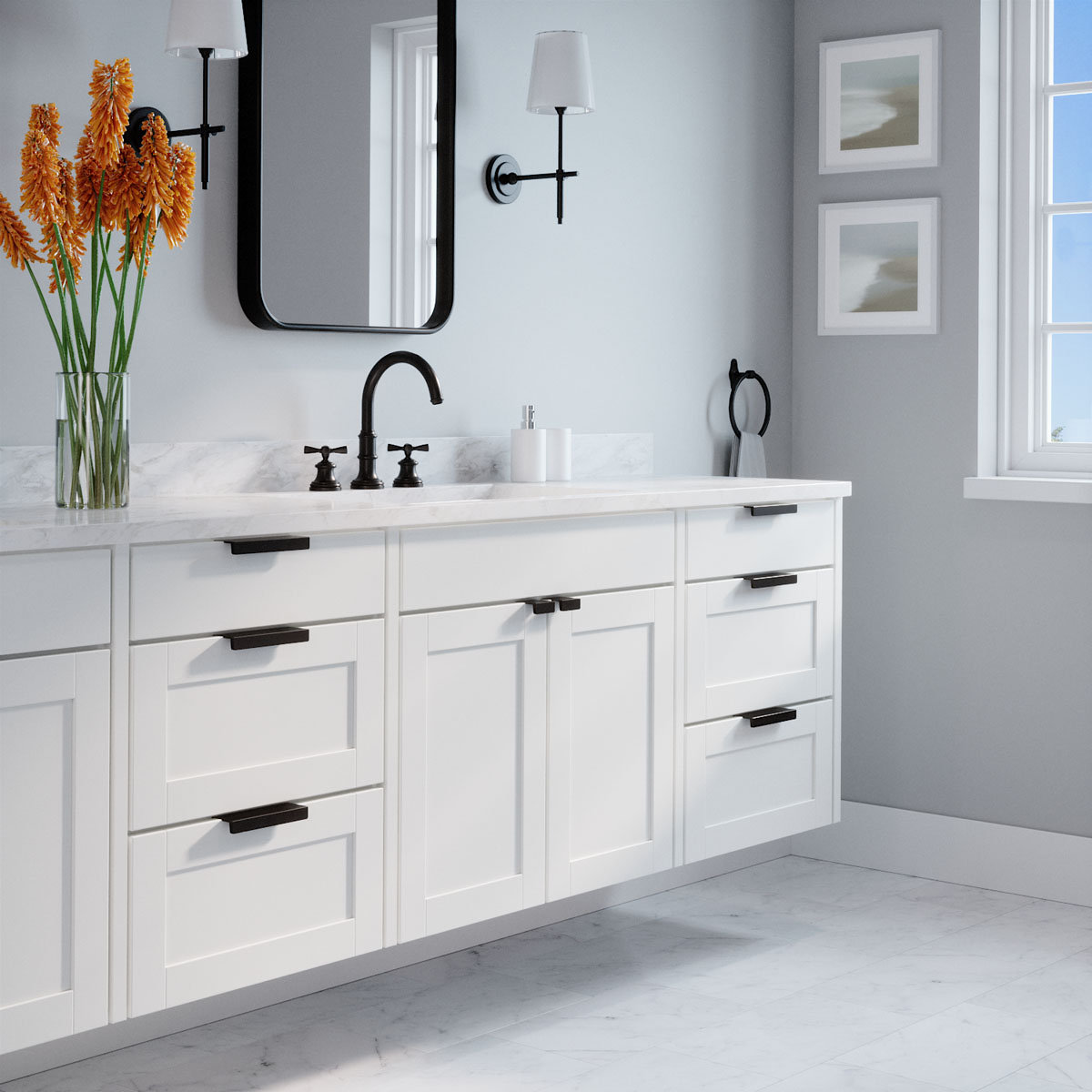 Martin Edge Cabinet Pull, Matte Black, 3"