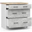 Oliwia kitchen base cabinet in white and stone gray
