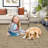 Braided Printed Texture Machine Washable Rug with Rubber Backing for Living Room Non-Slip Dining Room Rug Easy-Cleaning Floor Carpet for Bedroom-1667285974