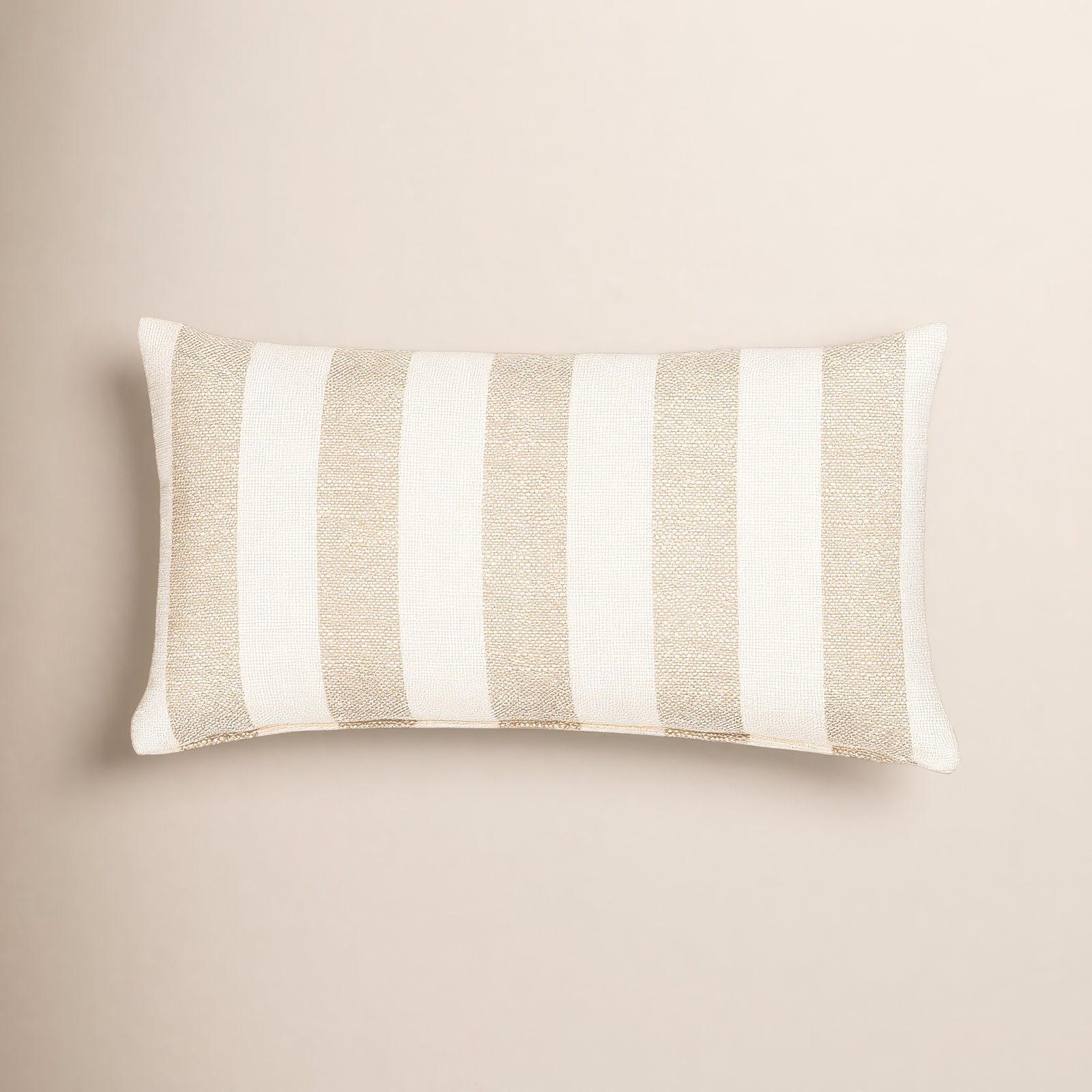 26" x 14" Throw Pillow, Feather, Brown Striped