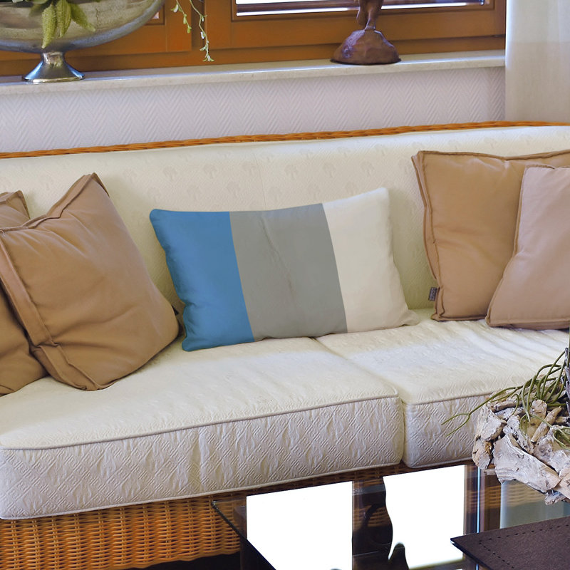Housse de coussin lombaire Atlanta, Tennessee, Bleu marine / gris