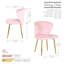 Yokley 50cm H Velvet Upholstered Side Chair-1837619353