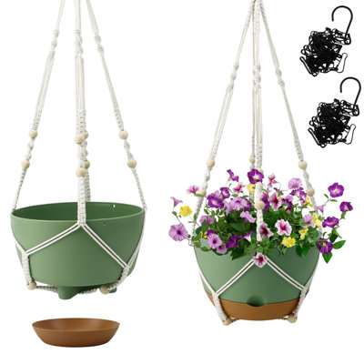 Pot à fleurs suspendu en plastique
