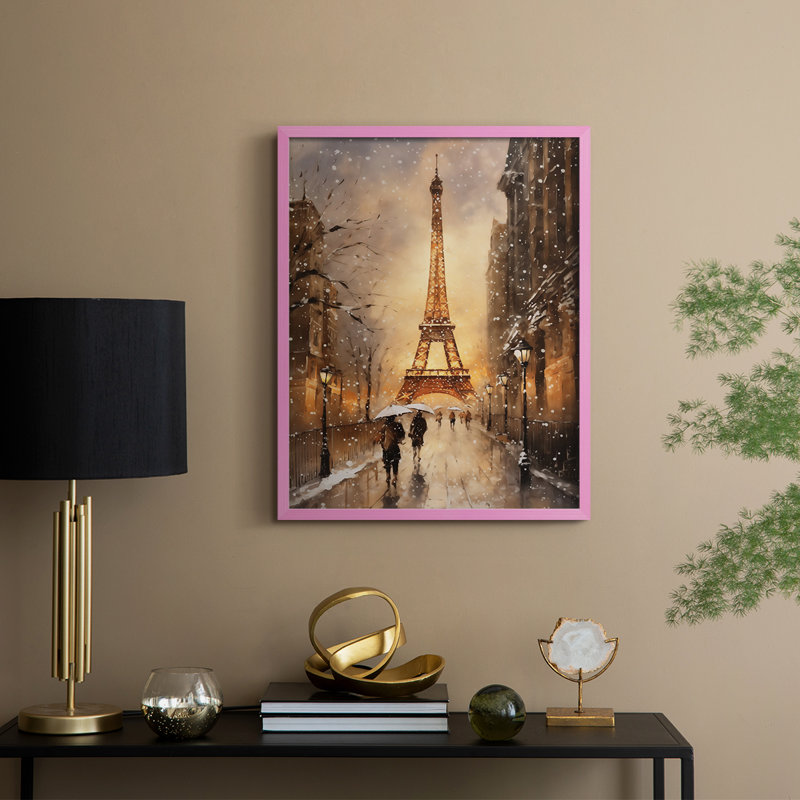 Christmas Holiday Art DLVI Framed Print - Solid Wood, H 21 po x l 17 po, Rose