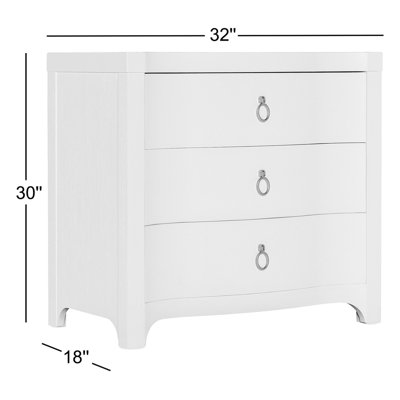 Serenity Antigua Three Drawer Nightstand