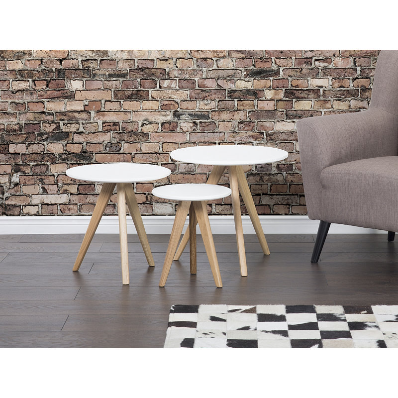 Duke Trestle Nesting Tables, White