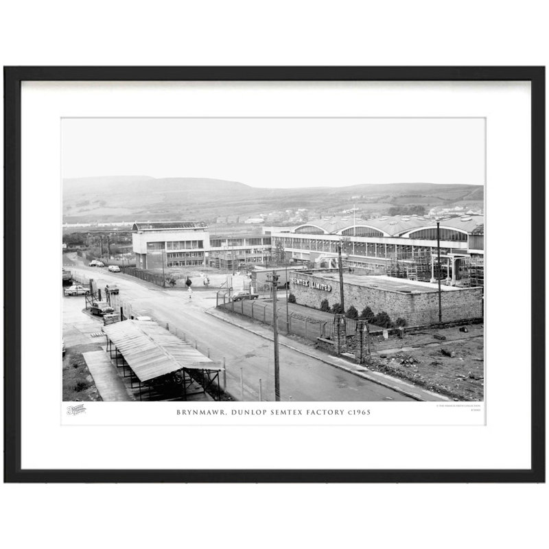 Brynmawr, Dunlop Semtex Factory C1965 - Single Picture Frame Print, 60cm H x 80cm W x 2.3cm D