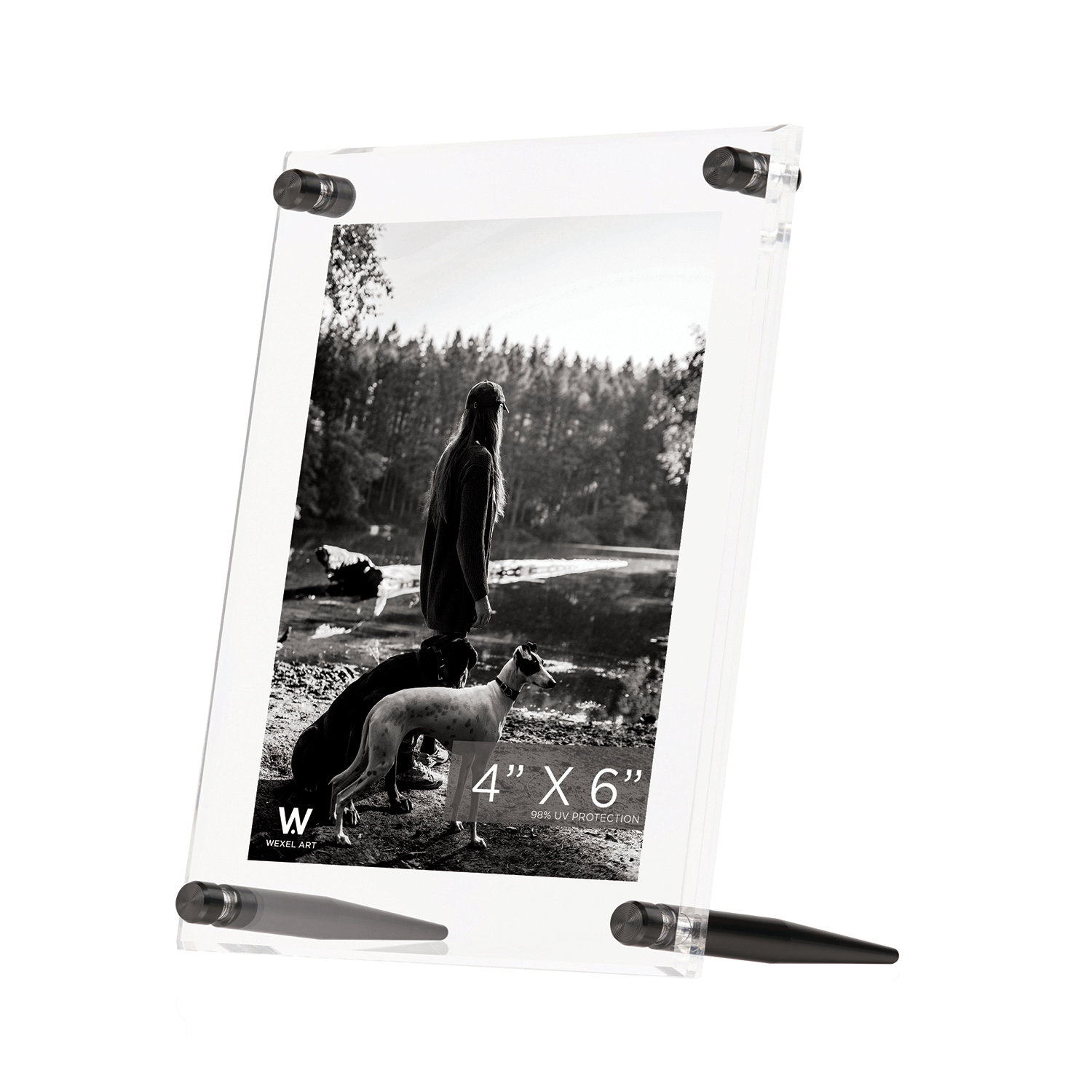 Cateno Tabletop Reversible Picture Frame, 4" x 6", Graphite