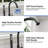 2 Handle Floor Mounted Tub Faucet Mattle Black