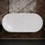 Baignoire autoportante en acrylique de 170 cm (67 po), baignoire profonde moderne avec trop-plein et bonde chromée rétractable, baignoire ovale cannelée idéale pour les projets de rénovation de salle de bain, blanc brillant