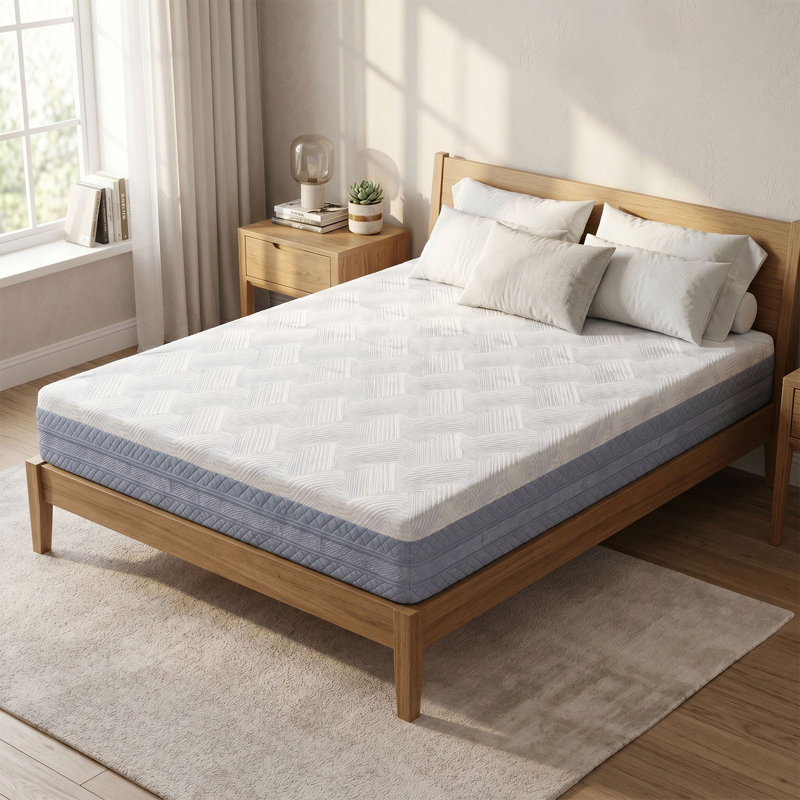 Grand lit de 10 pouces pour matelas confortable à haute densité en éponge haute densité, 10", Grand lit