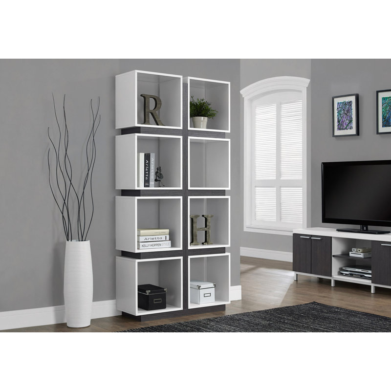 Bibliothèque, bibliothèque, étagère, 5 niveaux, H 71 po, bureau, chambre à coucher