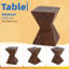 Table d'appoint sculpturale en forme de sablier, MGO résistant aux intempéries, utilisation intérieure / extérieure-774348090-774348084
