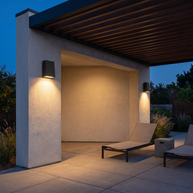 Kakudo LED Outdoor Wall Lantern, 7.5" H x 5" W x 3.5" D
