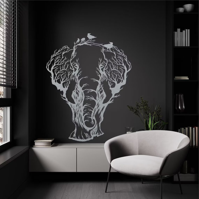 No Frame Print on Metal, White