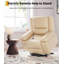 Fauteuil inclinable électrique en polyuréthane avec massage pour fauteuil de détente ergonomique, canapé-lit simple classique avec poches latérales Siège de cinéma maison-22 Largeur du siège-beige