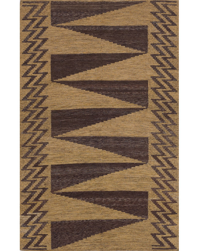 Geometric Area Rug in Brown