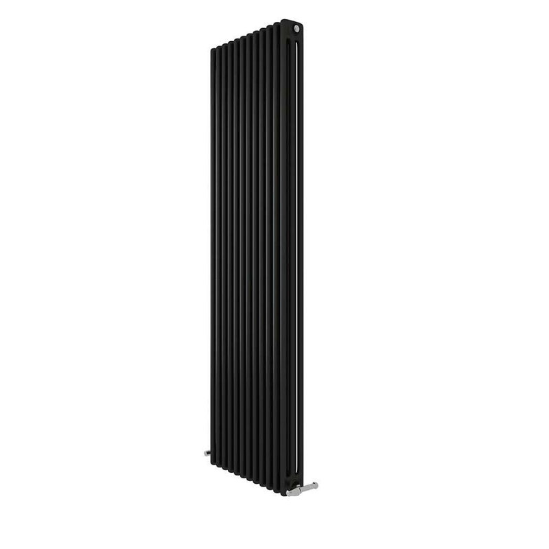 iBathUK Radiator + Angled Valve, White, 1800cm H x 380cm W x 100cm D, 3