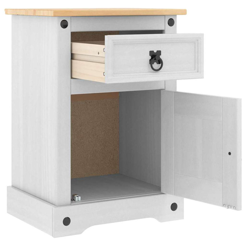 45cm W Solid Wood Bedside Table