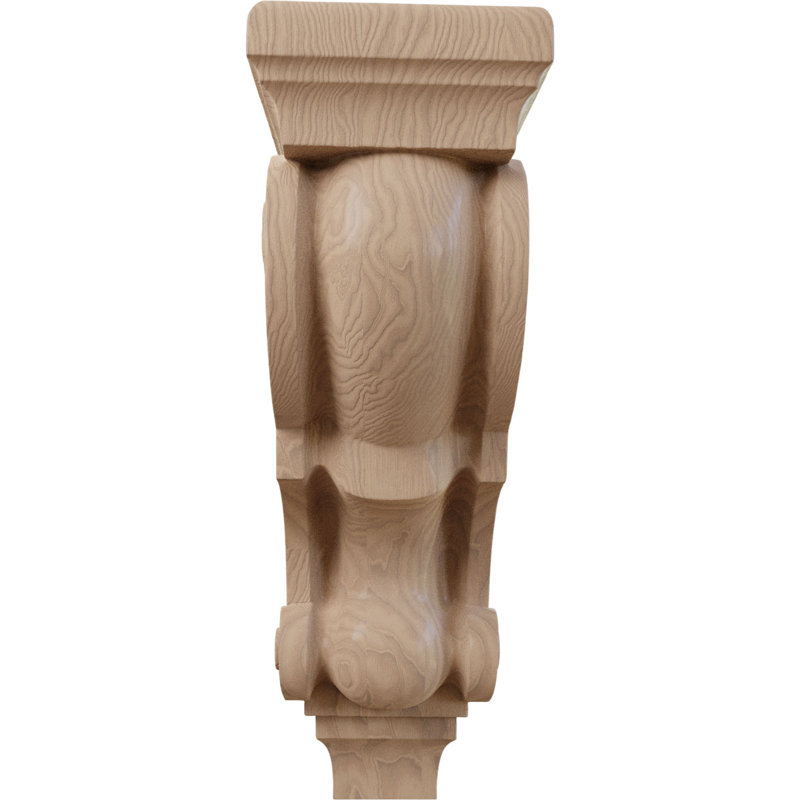 Très grand corbeau en bois traditionnel, Chêne rouge, H 18 po x l 6 po x P 7,5 po