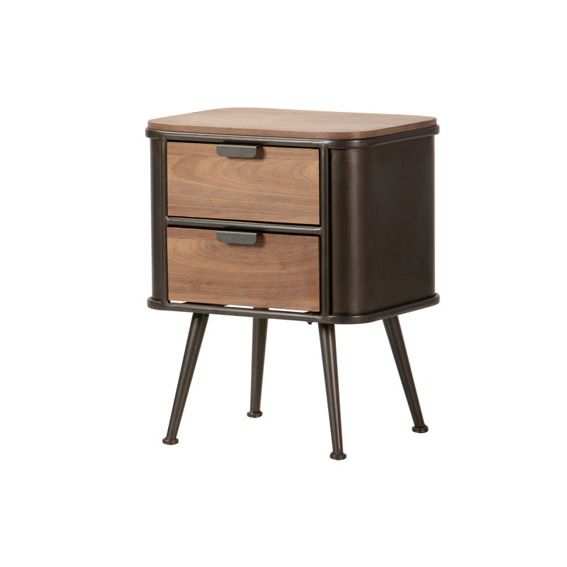 50cm W Metal Bedside Table