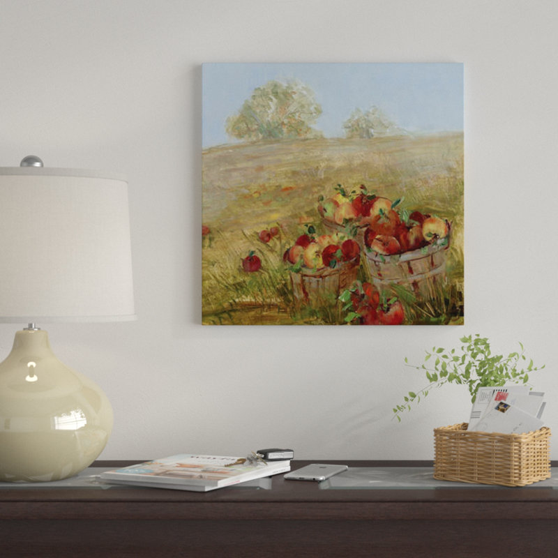 «Apple cueillette I», reproduction sur toile tendue, H 18 po x l 18 po x P 1,5 po