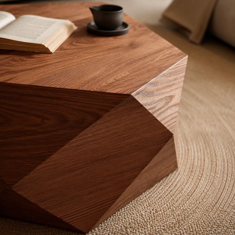 Table basse avec rangement, 36.61"W, Reddish Brown