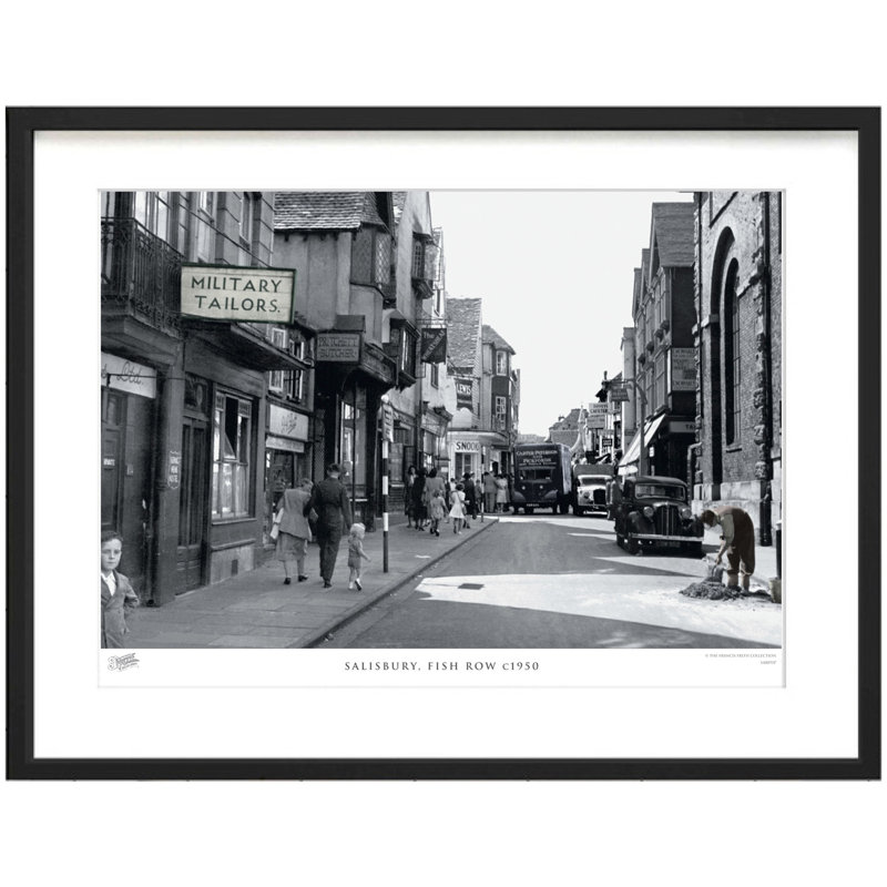Salisbury, Fish Row C1950 - Single Picture Frame Print, 28cm H x 36cm W x 2.3cm D