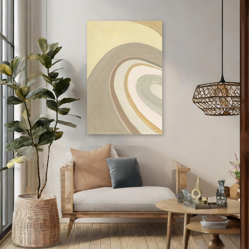 Abstrait et rosé dans l'art Groove I, H 48 po x l 32 po