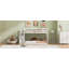 Lit superposé simple au-dessus d'un lit simple avec rangement pour escalier et bois de pin massif LoftCare