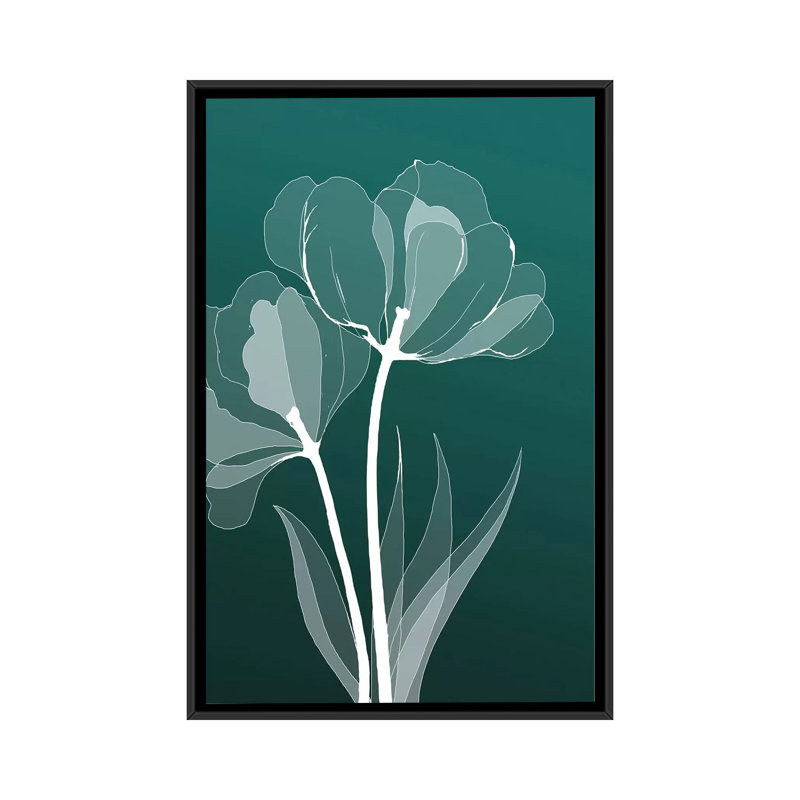 «X-Ray Flowers III», impression sur toile, H 26 po x l 18 po x P 1,5 po, Toile encadrée noire